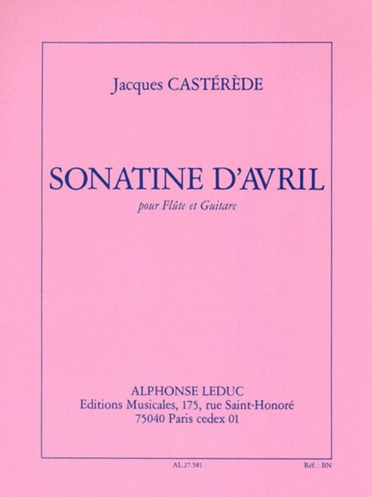 Casterede - Sonatine Of April For Flute/Guitar (Softcover Book)