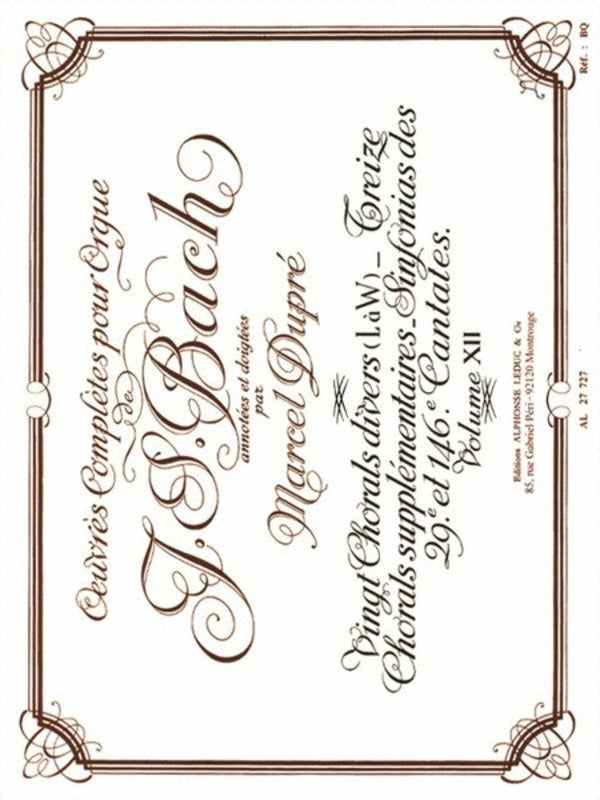 Bach - Complete Organ Works Vol 12 (Softcover Book)