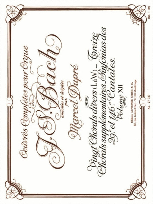 Bach - Complete Organ Works Vol 12 (Softcover Book)
