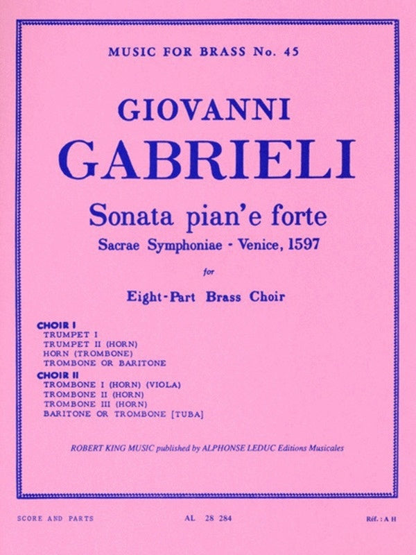 Gabrieli - Sonata Piane Forte Brass Octet (Music Score/Parts)