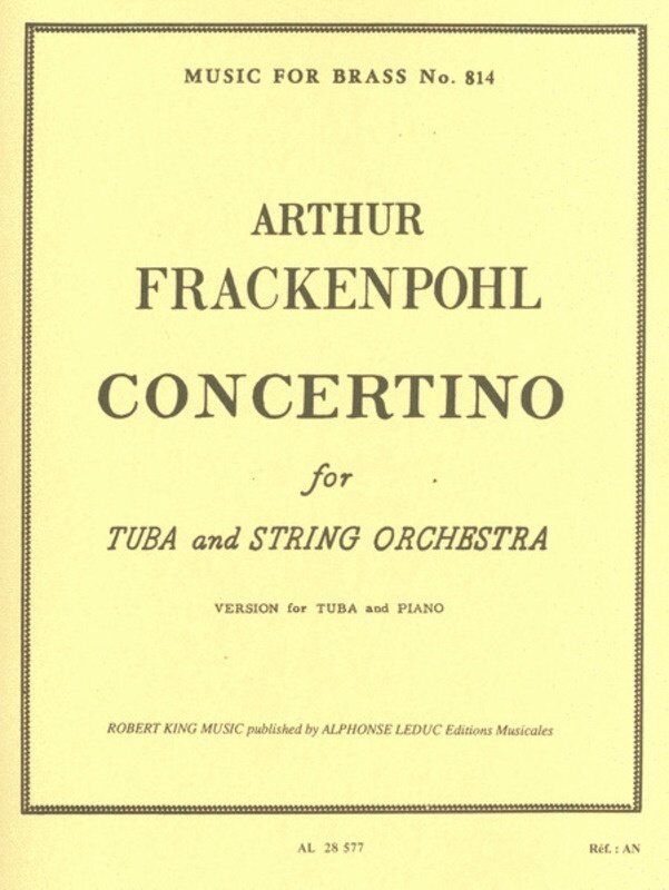 Frackenpohl Concertino for Tuba and Piano Reduction