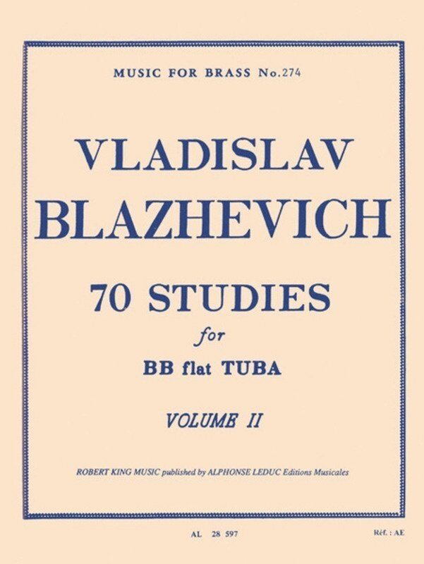 70 Studies for Tuba Volume 2 by Vladislav Blazhevich
