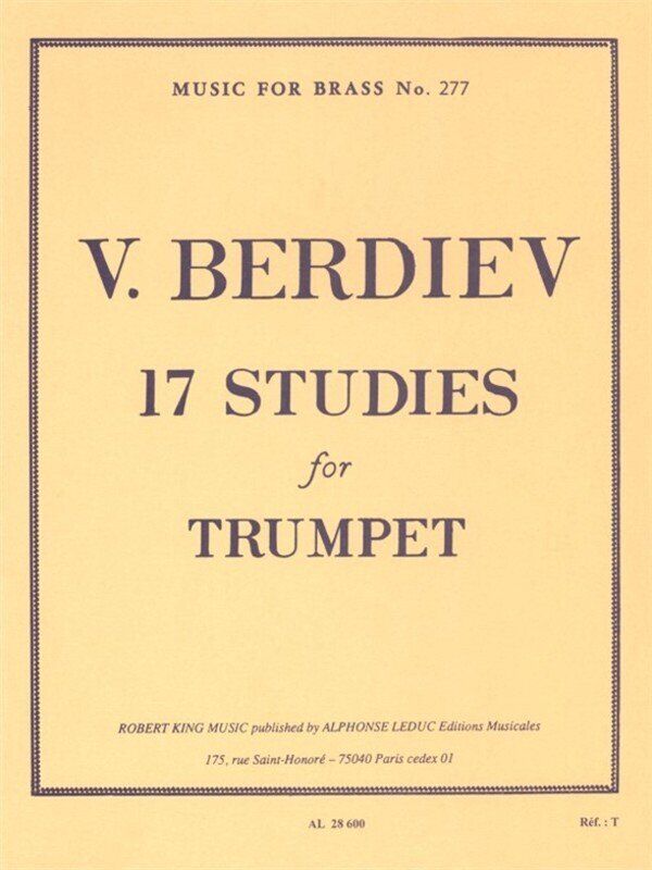 Berdiev 17 Studies for Trumpet Solo by Alphonse Leduc