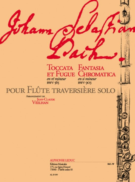 Toccata and Fugue/Fantasia Chromatica For Flute (Softcover Book)