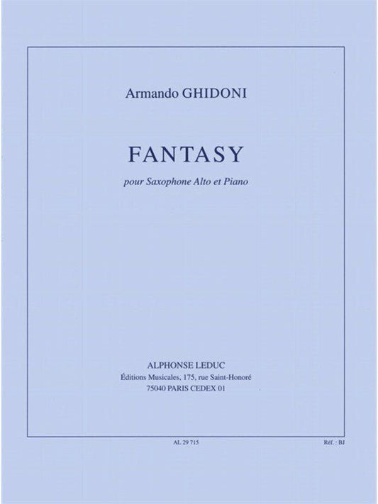 Ghidoni - Fantasy for Alto Saxophone/Piano