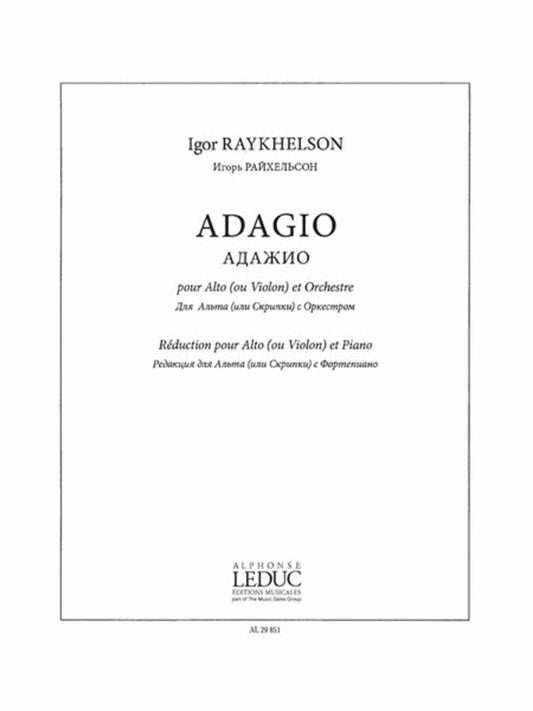 Raykhelson - Adagio Viola Or Violin/Piano (Softcover Book)