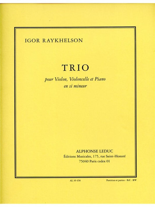 Raykhelson - Piano Trio In B Minor Score/Parts