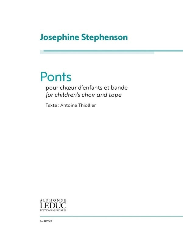 Stephenson - Ponts For Childrens Choir And Tape Softcover Book