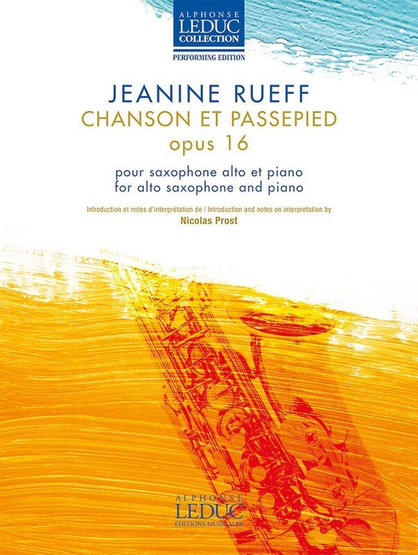 Rueff - Chanson et Passepied Op. 16 for Alto Saxophone and Piano