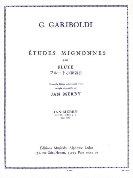 Gariboldi - Etudes Mignonnes Op 131 For Flute