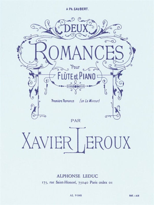Leroux - Deux Romances For Flute/Piano (Softcover Book)