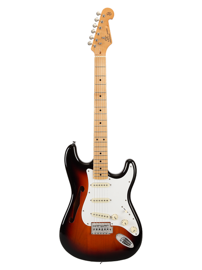 SX Alder Semi-Hollow Electric Guitar with Maple Neck and 3 Single Coil Pickups — view 3
