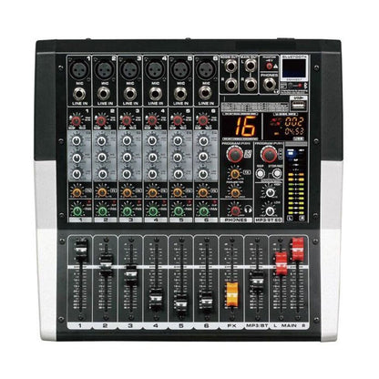 Leem LEP-6 Ultra-Low Noise 6-Channel Powered Mixer with Bluetooth and Digital Display