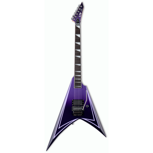 ESP Alexi Laiho Hexed Purple Electric Guitar with EMG HZ F-H2 and Floyd Rose, Includes Hardshell Case