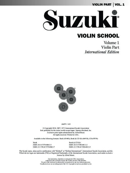 Suzuki Violin School Volume 1 Violin Part — view 2