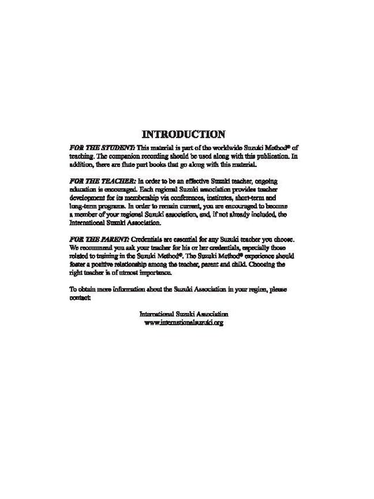 Suzuki Flute School Vol. 3 Piano Accompaniment by Dr. Shinichi Suzuki