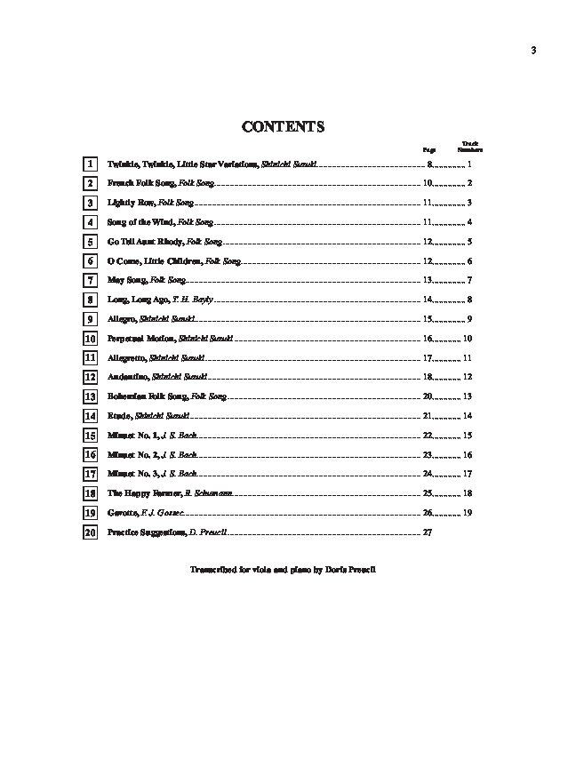 Suzuki Viola School Vol. 1 Viola Part by Dr. Shinichi Suzuki, Alfred Music, 32 pages, for Suzuki viola lessons, includes various folk songs and classi — view 3