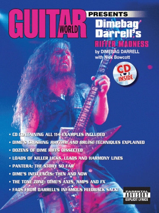 Dimebag Darrells Riffer Madness Guitar Book/CD