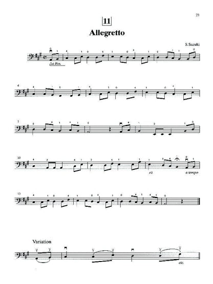 Suzuki Bass School Vol. 1 Bass Part - Double Bass, 24 Pages, Alfred Music, Dr. Shinichi Suzuki, Includes Folk Songs and Suzuki Titles — view 5