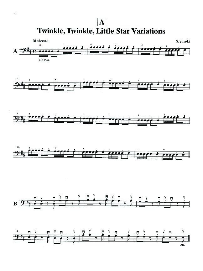 Suzuki Bass School Vol. 1 Bass Part - Double Bass, 24 Pages, Alfred Music, Dr. Shinichi Suzuki, Includes Folk Songs and Suzuki Titles — view 4