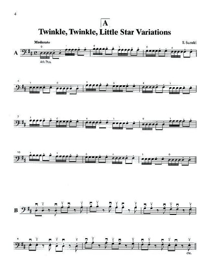 Suzuki Bass School Vol. 1 Bass Part - Double Bass, 24 Pages, Alfred Music, Dr. Shinichi Suzuki, Includes Folk Songs and Suzuki Titles — view 4