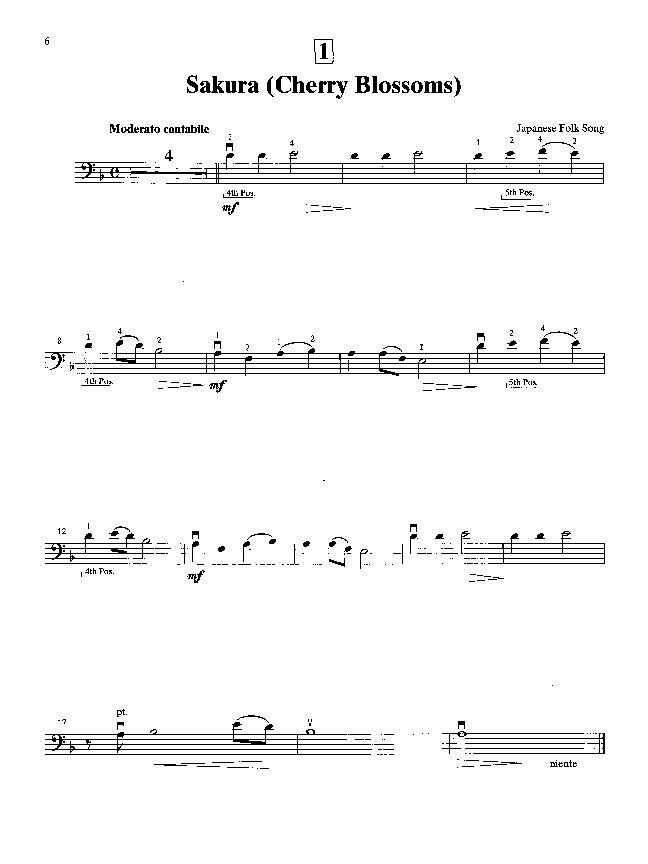 Suzuki Bass School Vol. 2 Bass Part by Dr. Shinichi Suzuki, Alfred Music, 20 pages, Double Bass, includes various classical and folk songs. — view 3