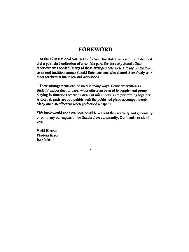 Suzuki Ensembles for Flute Volume 1 — view 2
