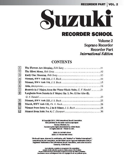 Suzuki Recorder School Vol. 2 Descant Recorder Part by Dr. Shinichi Suzuki, Summy Birchard, 32 Pages — view 2