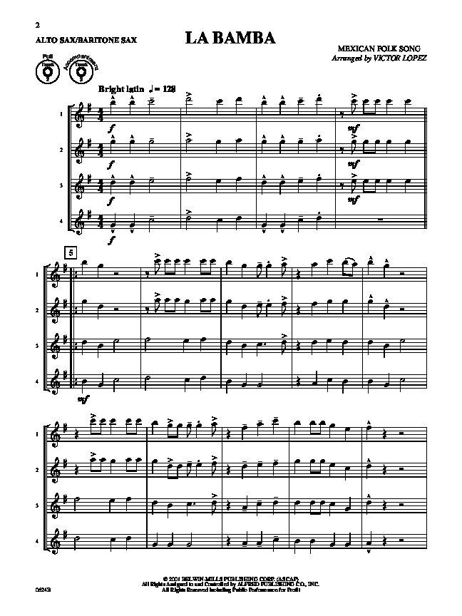 Flex-Ability Pops for Alto/Baritone Saxophone by Victor Lopez - 24 Pages, Alfred Music, Multi-Level Instrumental Music