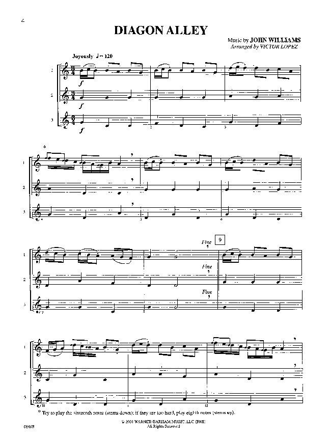 Harry Potter and the Sorcerer's Stone Tenor Saxophone Sheet Music — view 3