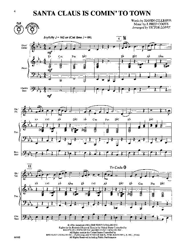 Flex-Ability Holiday - Oboe, Guitar, Piano, Electric Bass by Victor Lopez — view 3