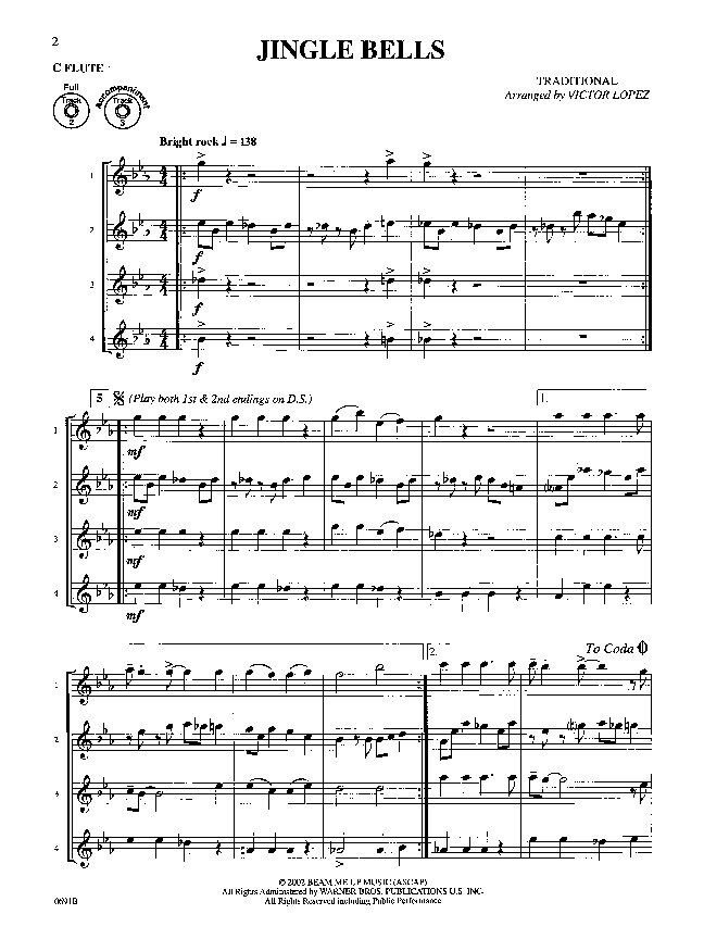 Flex-Ability Holiday Flute Book by Victor Lopez - 11 Songs for Multi-Level Instrumentalists — view 3