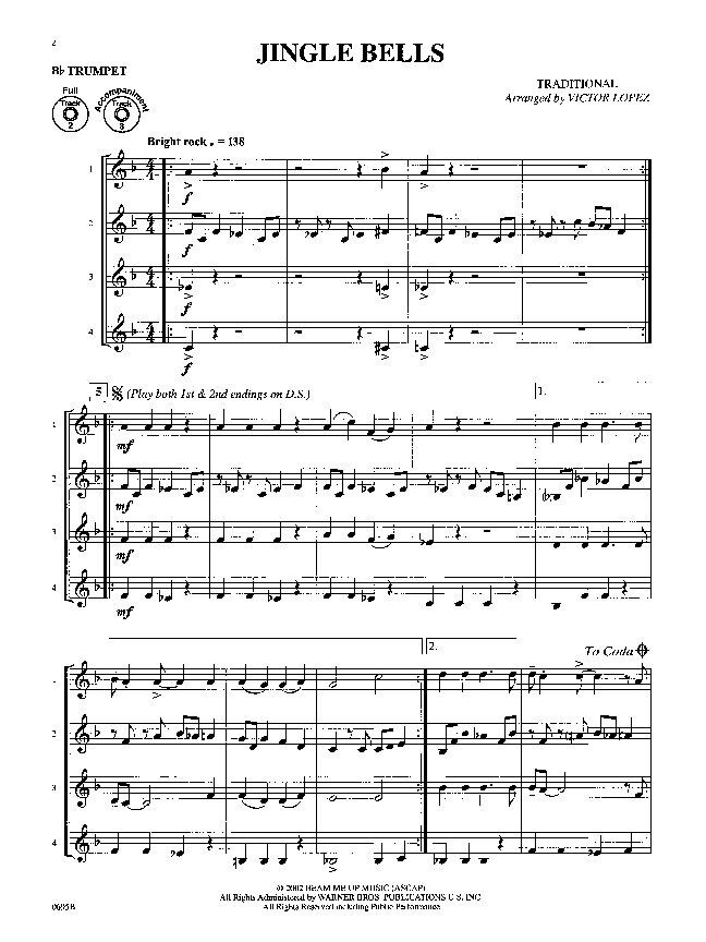 Flex-Ability Holiday - Trumpet/Baritone T.C. by Victor Lopez, 24 Pages, Alfred Music, Multi-level arrangements for popular holiday songs — view 3