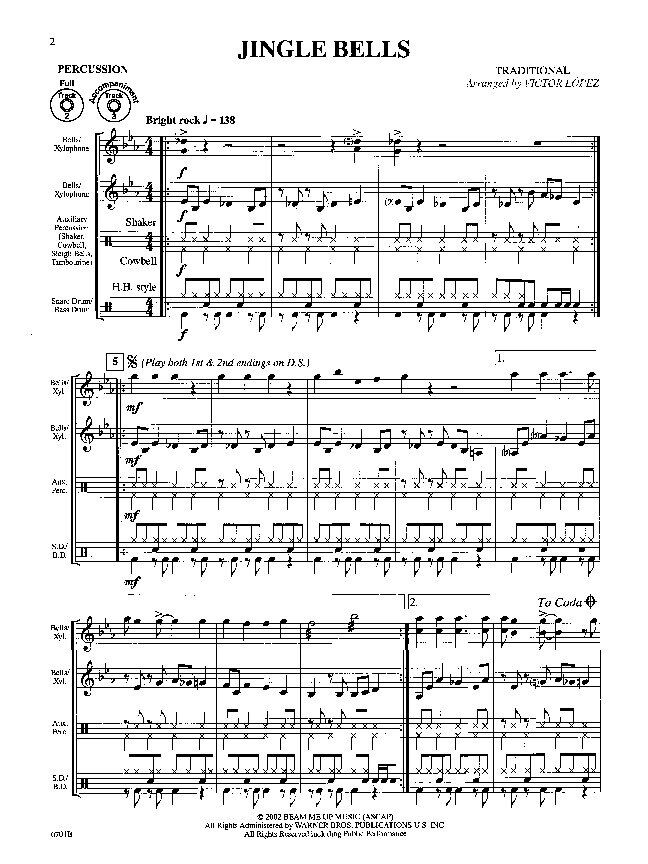 Flex-Ability Holiday - Percussion by Victor Lopez, 24 Pages, Alfred Music, Multi-level Instrumental Arrangements, 11 Songs — view 2