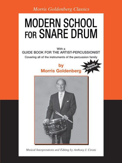 Goldenberg Modern School for Snare Drum by Morris Goldenberg, Alfred Music, 184 Pages, Includes Studies, Excerpts, and Techniques