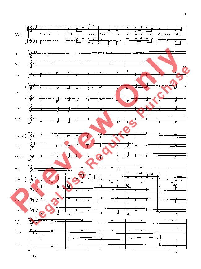 A Christmas Serenade Band with Optional Chorus CB2 SC/PTS - Arranged by Warren Barker, Alfred Music, 130 Pages, Young Symphonic Series — view 6