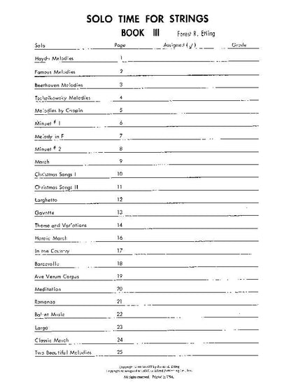 Solo Time for Strings Book 3 Violin by Forest Etling, 32 Pages, Alfred Music — view 2