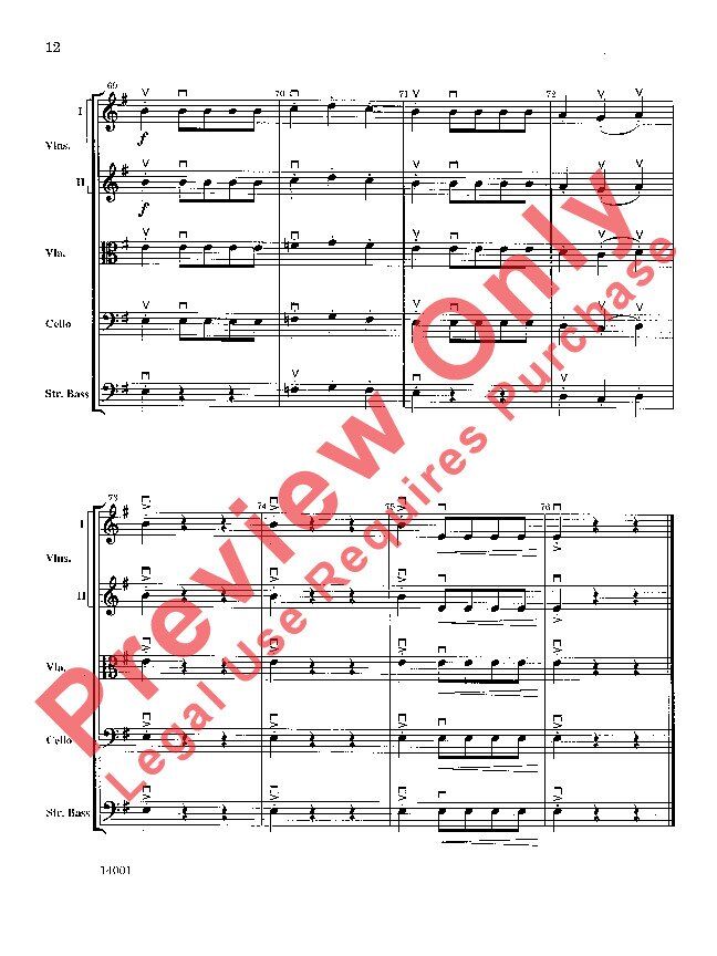 El Toro for String Orchestra by Don Brubaker - Alfred Music — view 5
