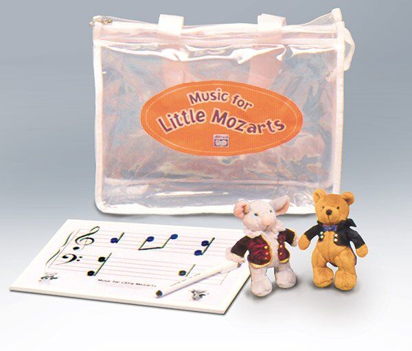 Music for Little Mozarts Starter Kit with Vinyl Bag, Activity Board, Beethoven Bear & Mozart Mouse