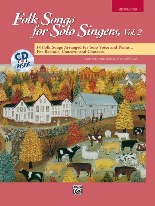 Folk Songs For Solo Singers Book 2 Med High Book/CD