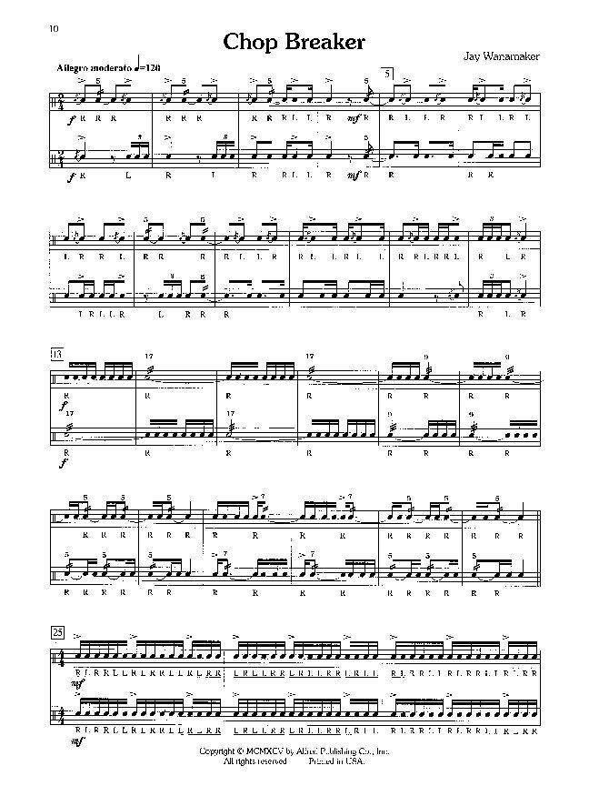 Wanamaker Alfred's Rudimental Duets for Intermediate Snare Drummer - 16 Pages — view 3