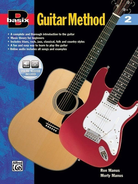 Basix Guitar Method Book 2 by Morton Manus and Ron Manus, 48 Pages, Alfred Music