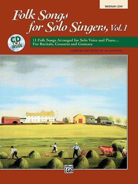 Folk Songs for Solo Singers Book 1 Med Low with CD