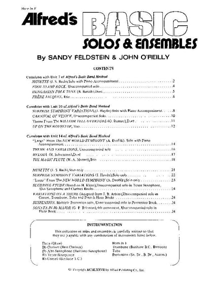 Alfred's Basic Solos & Ensembles Book 1 for Horn in F — view 2
