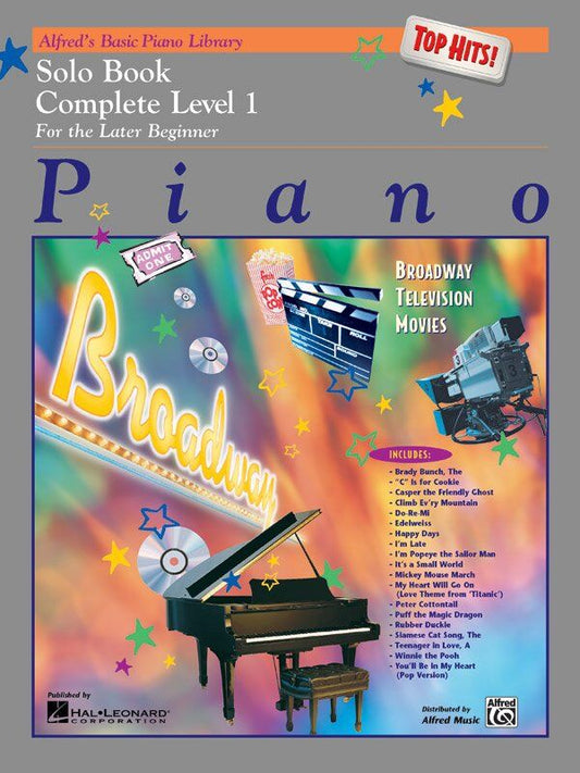 Alfred's Basic Piano Library Top Hits! Solo Book Complete Level 1 (1A/1B)