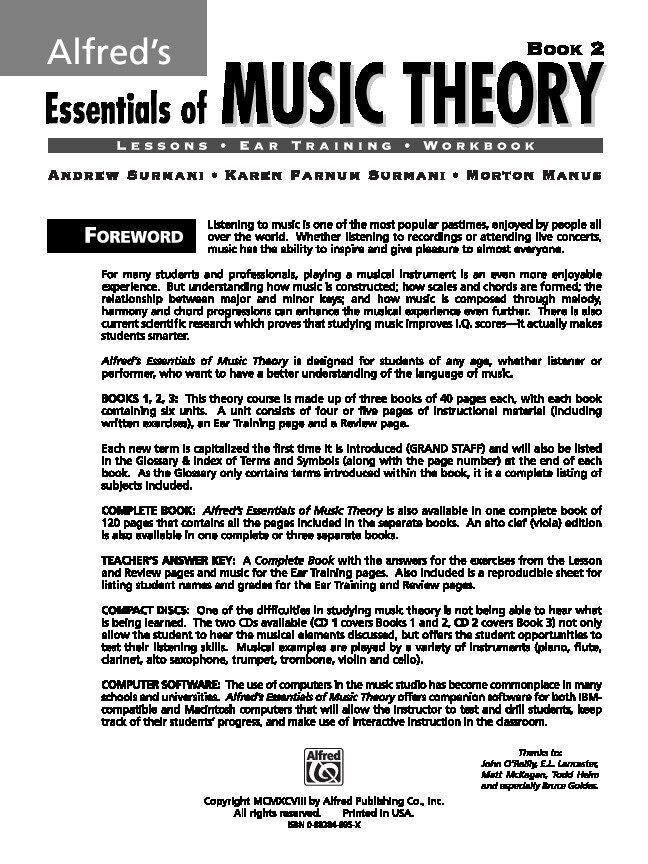 Alfred's Essentials of Music Theory Book 2 — view 2