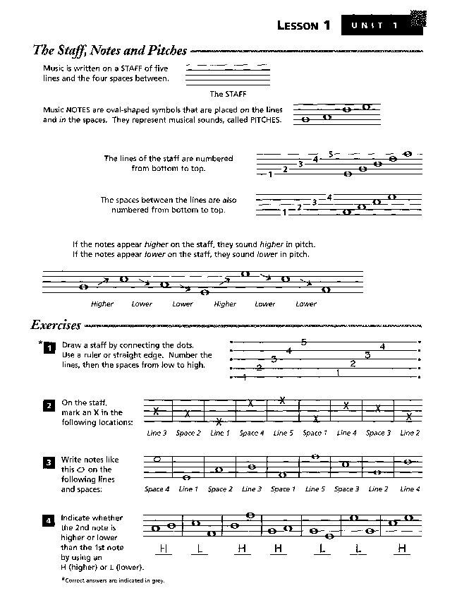 Alfred's Essentials of Music Theory Teacher's Answer Key for Trumpet — view 2