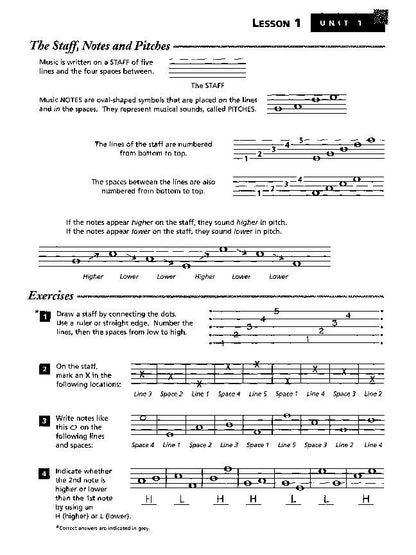 Alfred's Essentials of Music Theory Teacher's Answer Key for Trumpet — view 2