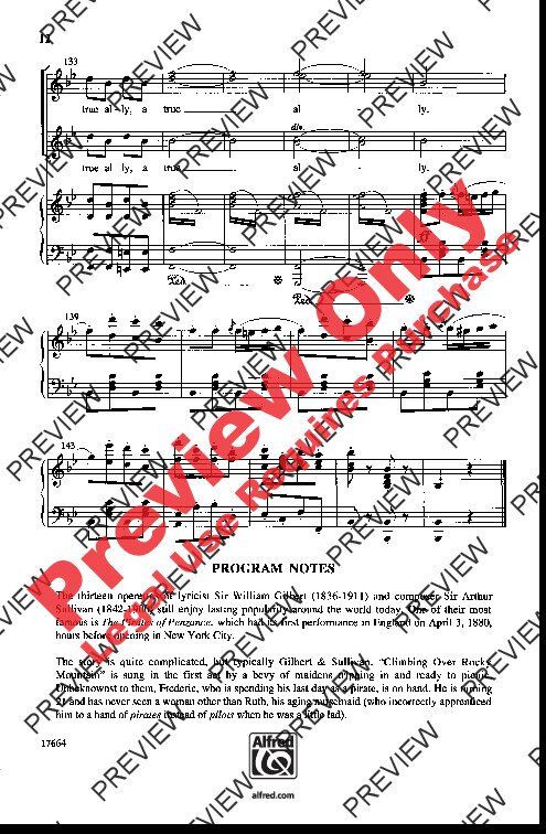 Climbing Over Rocky Mountain (From Pirates of Penzance) - Choral Arrangement by Sally K. Albrecht, Alfred Music, 12 Pages, Alfred Choral Designs — view 4