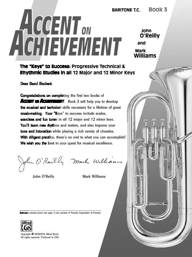 Accent on Achievement Book 3 Baritone Treble Clef — view 2